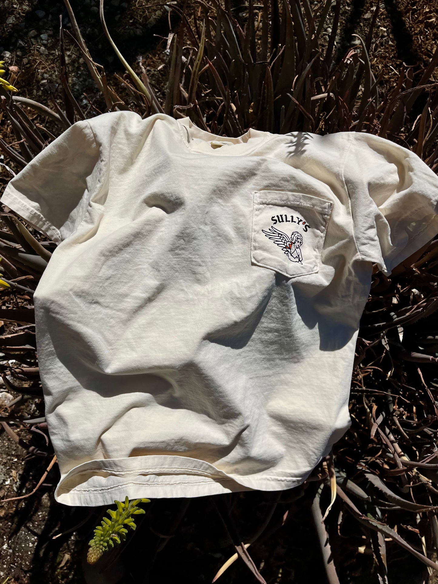 Ivory White Pocket Tee Shirt