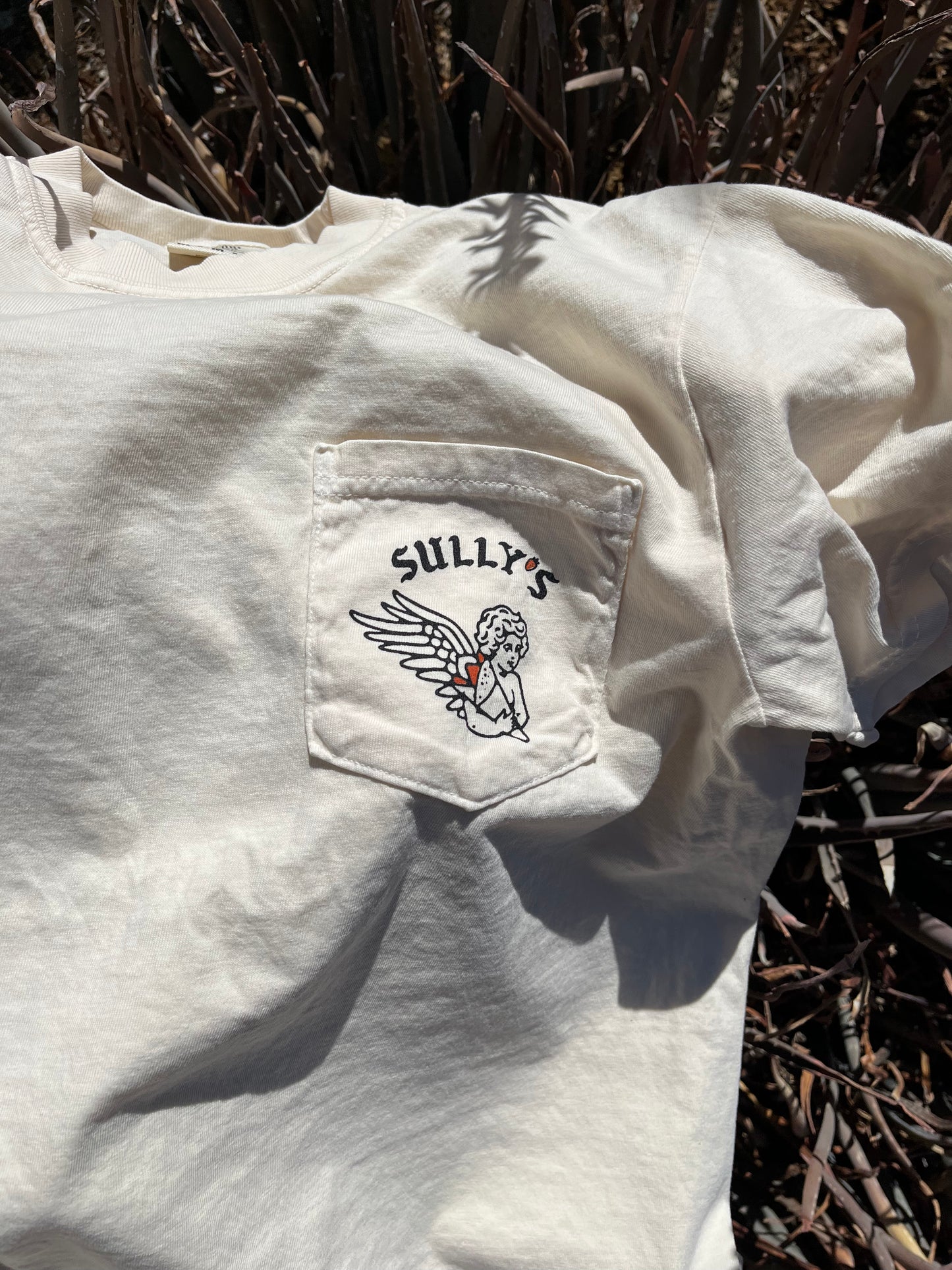 Ivory White Pocket Tee Shirt