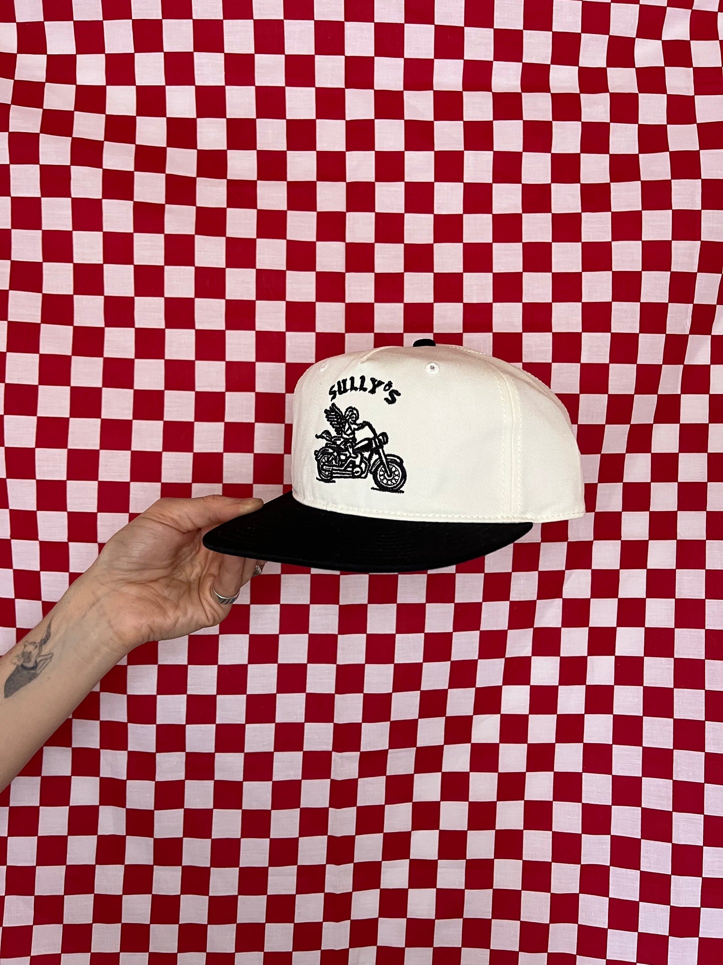 Two Tone Natural/Black Grandpa Hat