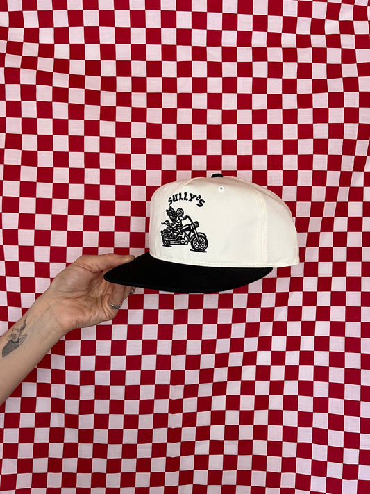 Two Tone Natural/Black Grandpa Hat